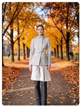 REISS Hermitage Lux Stone Khaki Belted Wool
Wrap Jacket Coat Tailored XS 2
